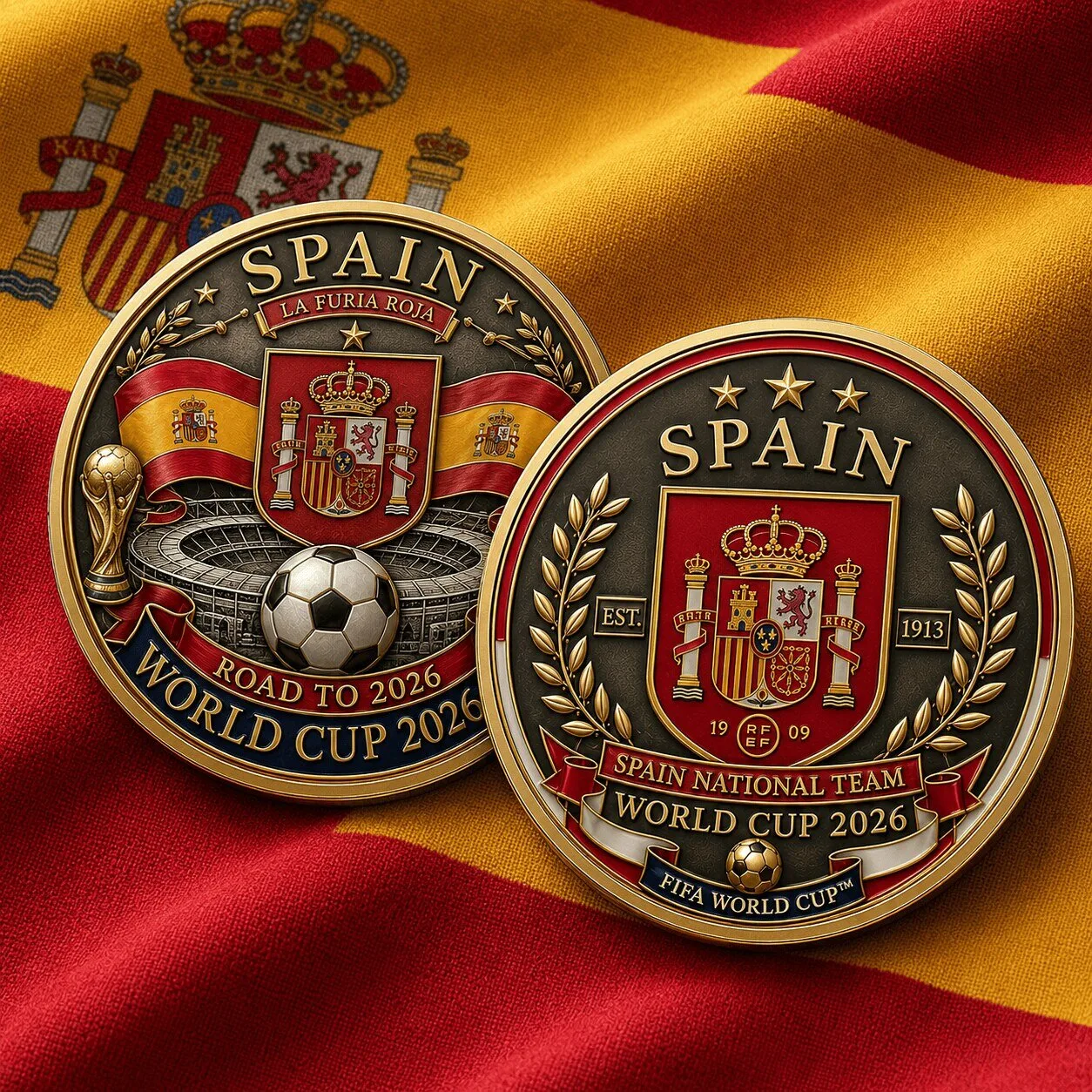 Spain National Team FIFA World Cup 2026 Commemorative Souvenir Coin