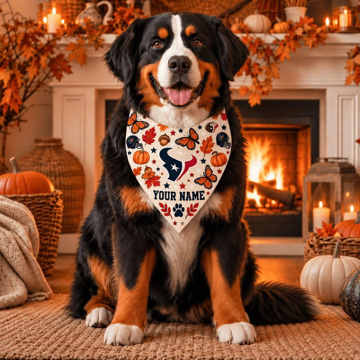 Houston Texans Personalized Pet Bandana for Dogs and Cats