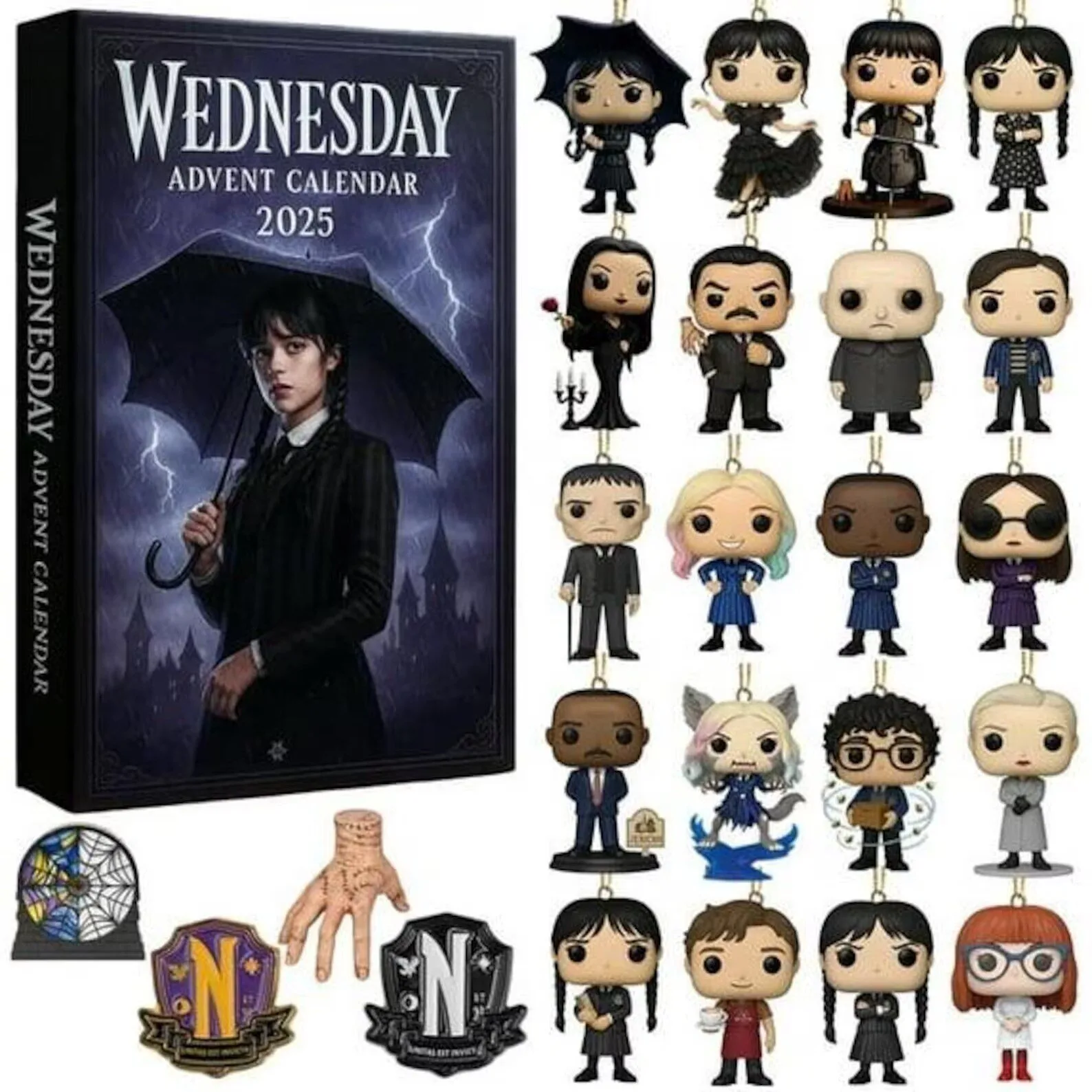 Wednesday Addams 2025 Advent Calendar with 24 Days of Gothic Surprises