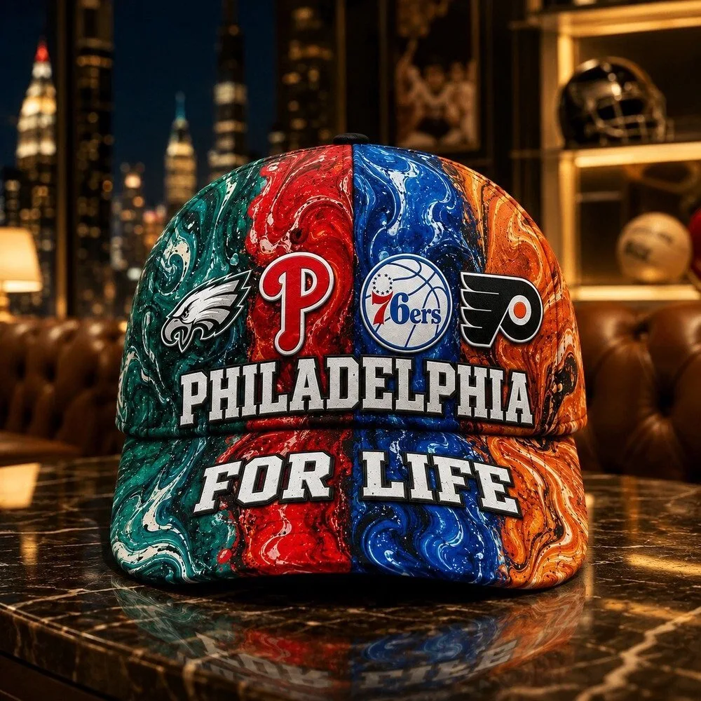 Philadelphia Sports Teams For Life Marble Swirl Classic Cap Hat