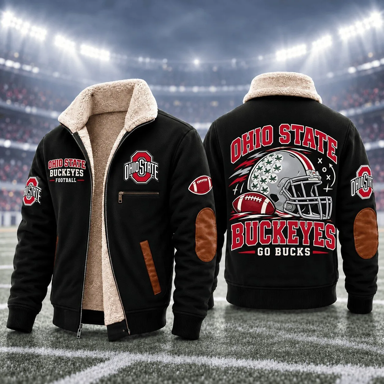 Ohio State Buckeyes Football Team Gameday Fleece Jacket