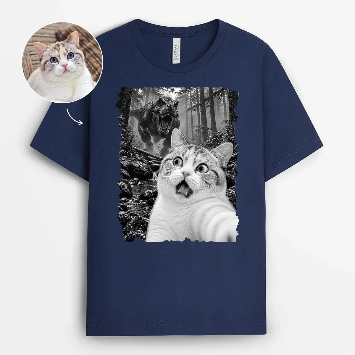 Funny Corgi Dog Bigfoot Sasquatch Encounter Black T-Shirt