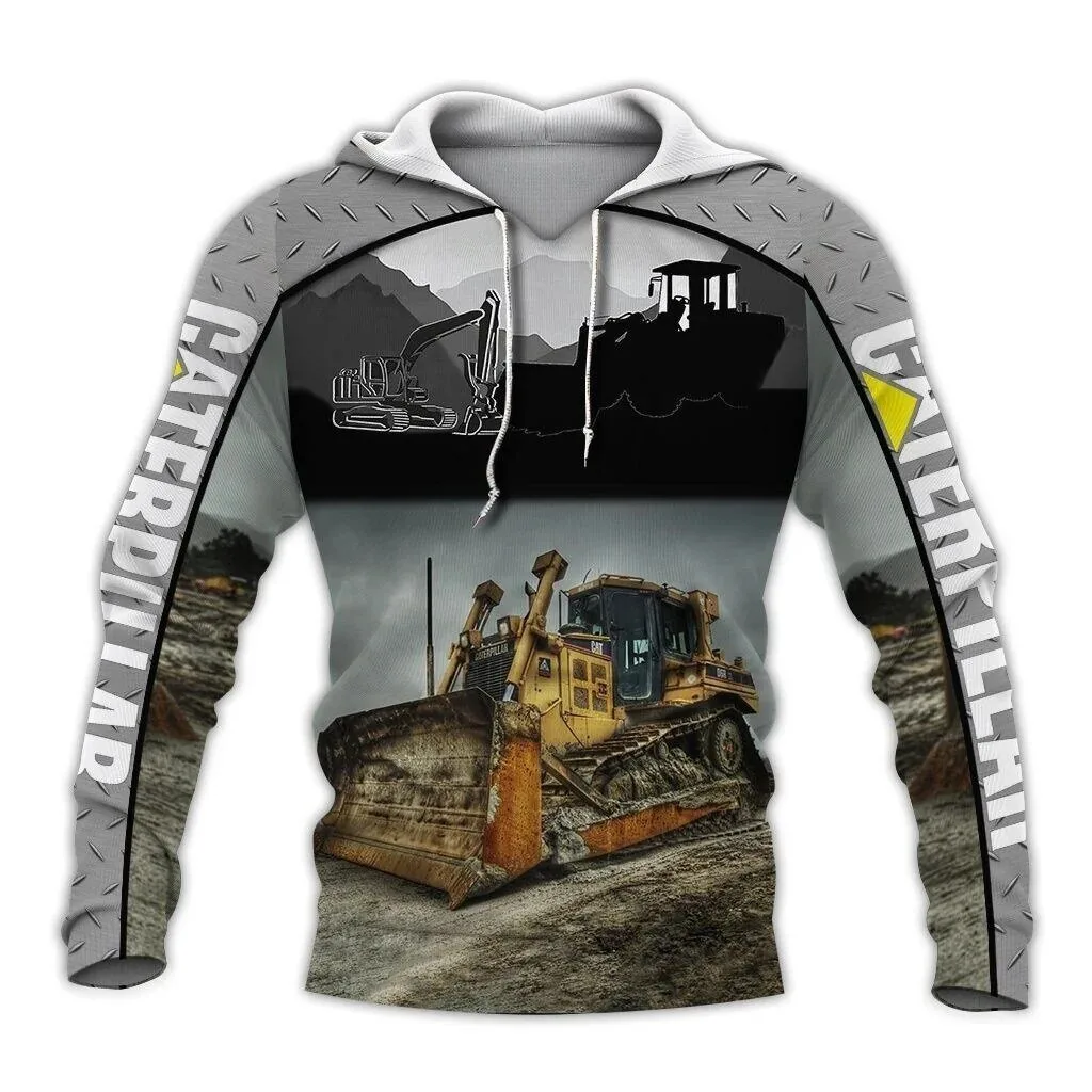 Caterpillar Bulldozer Heavy Equipment Operator All Over Print Hoodie