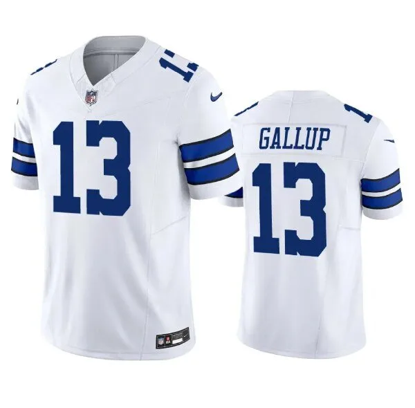 Dallas Cowboys Football Michael Gallup Number 13 White Stitched Jersey