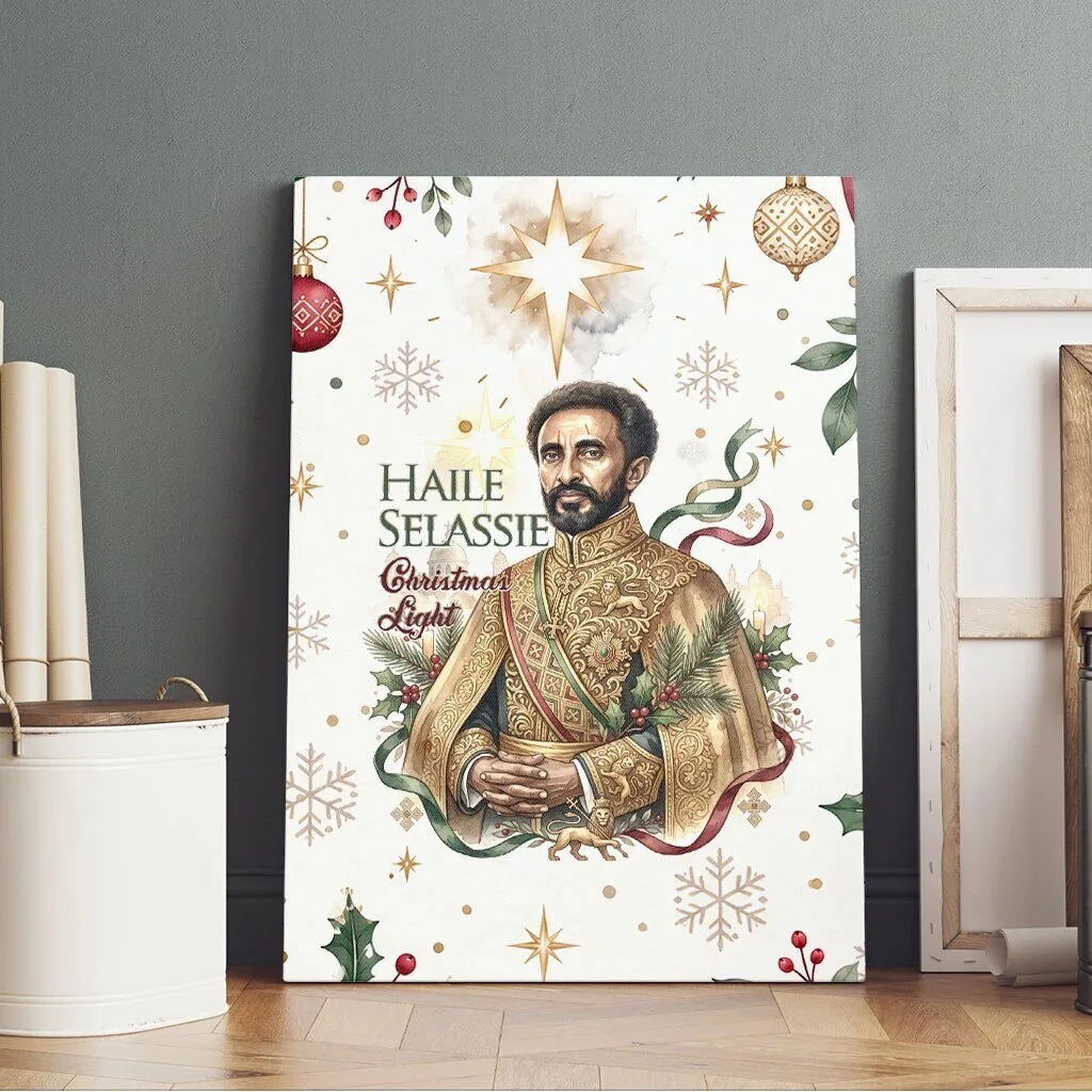 Haile Selassie Christmas Light Royal Ethiopian Orthodox Vintage Style Canvas Wall Art 11 Haile Selassie Christmas Light Royal Ethiopian Orthodox Vintage Style Canvas Wall Art