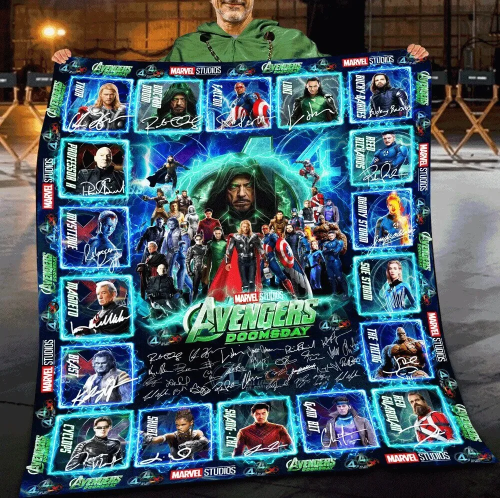 Marvel Studios Avengers Doomsday Movie Poster Fleece Blanket