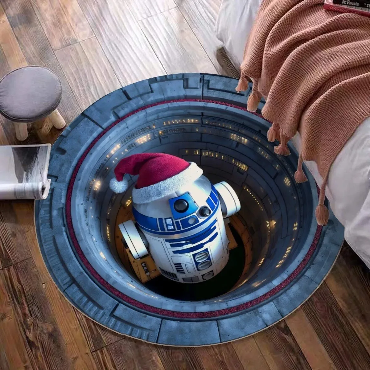 Star Wars R2-D2 Christmas Droid Pit Round Area Rug
