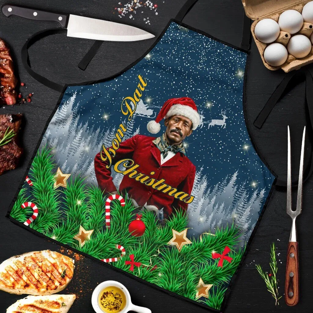 Isom Dart Christmas Cowboy Santa Western Snow Winter Apron