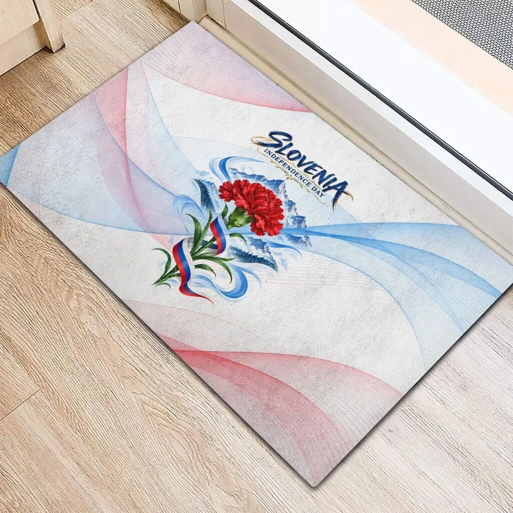 Slovenia Independence Day Red Carnation Flower Mount Triglav Flag Patriotic Doormat 7 Slovenia Independence Day Red Carnation Flower Mount Triglav Flag Patriotic Doormat