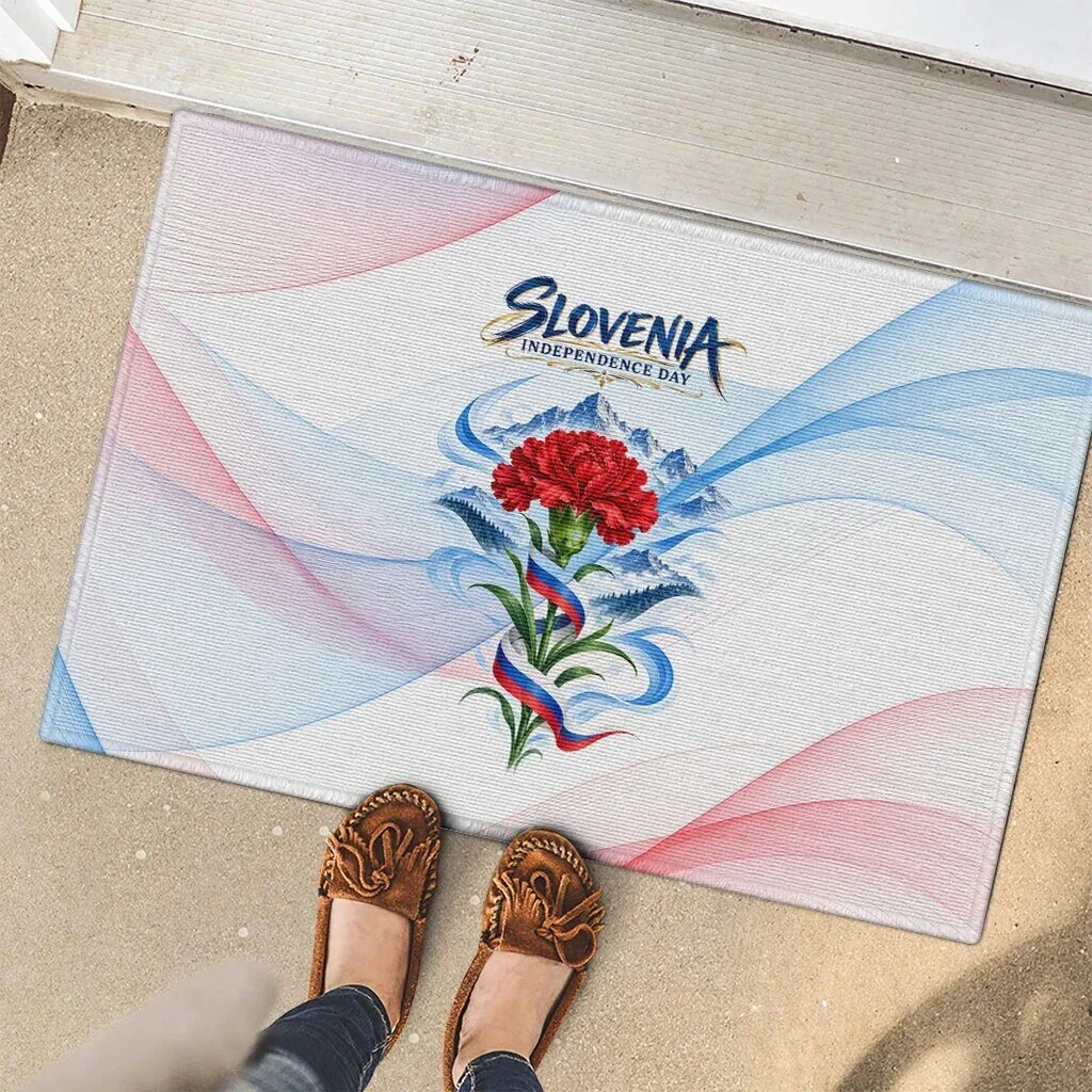 Slovenia Independence Day Red Carnation Flower Mount Triglav Flag Patriotic Doormat 9 Slovenia Independence Day Red Carnation Flower Mount Triglav Flag Patriotic Doormat