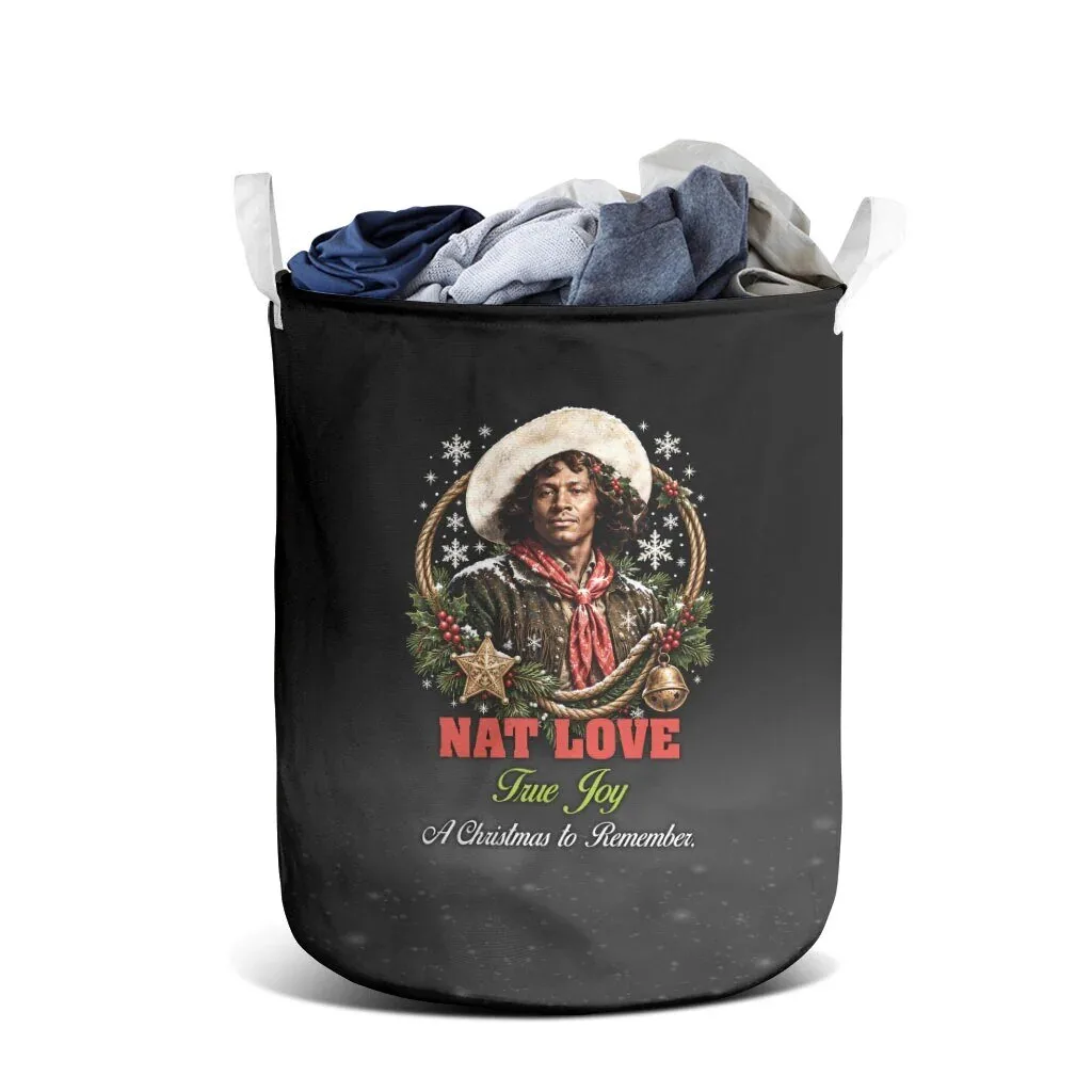 Nat Love Wild West Christmas Portrait Art Holiday Laundry Hamper 7 Nat Love Wild West Christmas Portrait Art Holiday Laundry Hamper