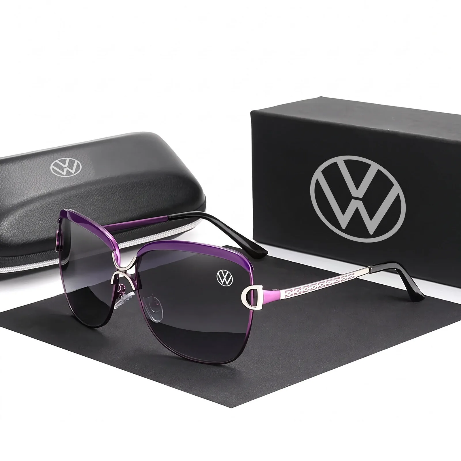 Volkswagen Women's Fashion Polarized UV400 Red Frame Sunglasses