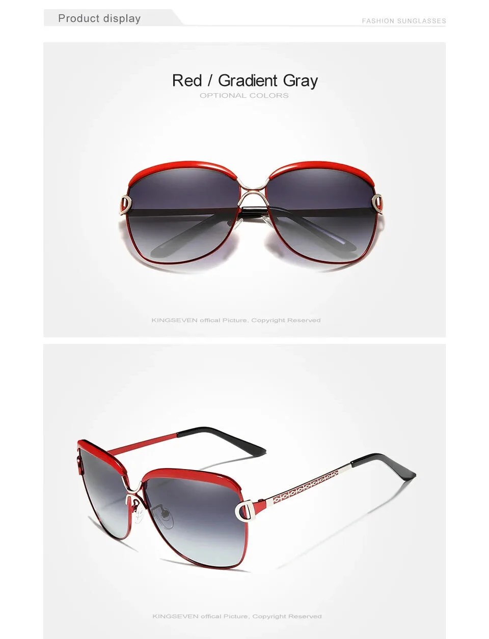 Volkswagen Women's Fashion Polarized UV400 Red Frame Sunglasses 17 Volkswagen Women