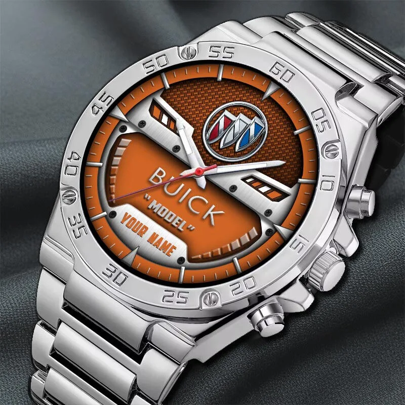 Buick Custom Name Model Logo Black Steel Wristwatch 26 Buick Custom Name Model Logo Black Steel Wristwatch