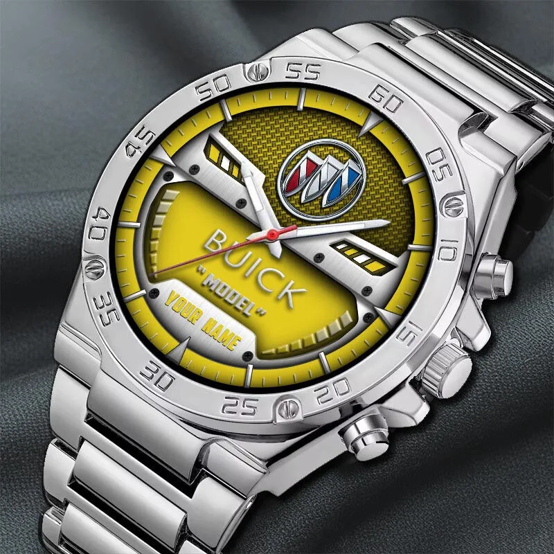 Buick Custom Name Model Logo Black Steel Wristwatch 29 Buick Custom Name Model Logo Black Steel Wristwatch
