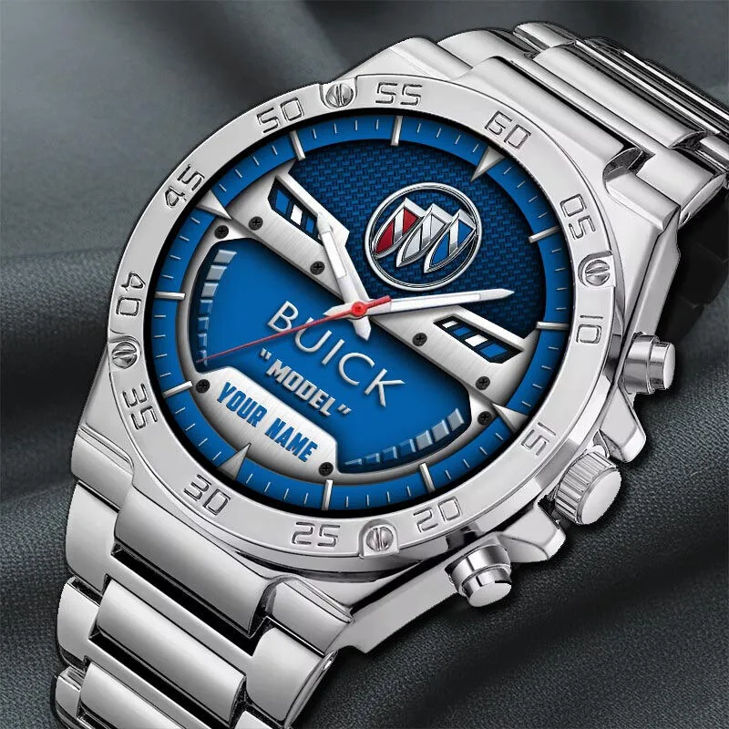Buick Custom Name Model Logo Black Steel Wristwatch 31 Buick Custom Name Model Logo Black Steel Wristwatch
