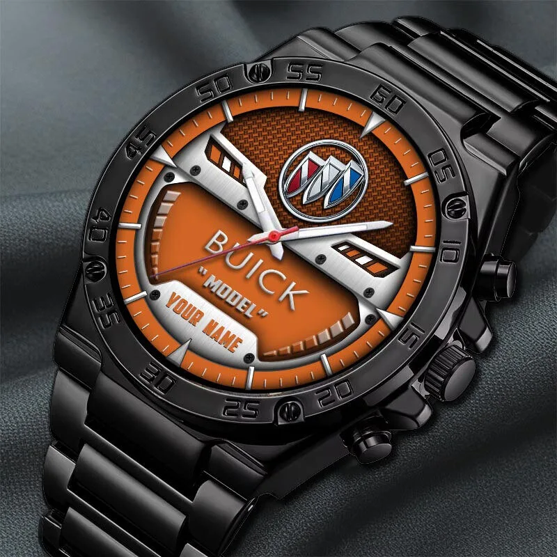 Buick Custom Name Model Logo Black Steel Wristwatch 32 Buick Custom Name Model Logo Black Steel Wristwatch