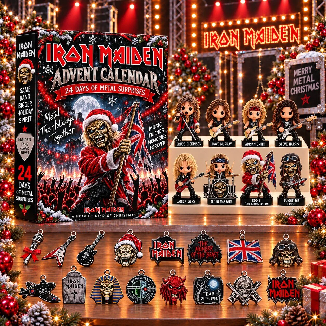 Iron Maiden Christmas Advent Calendar 24 Days of Metal Surprises Blind Box