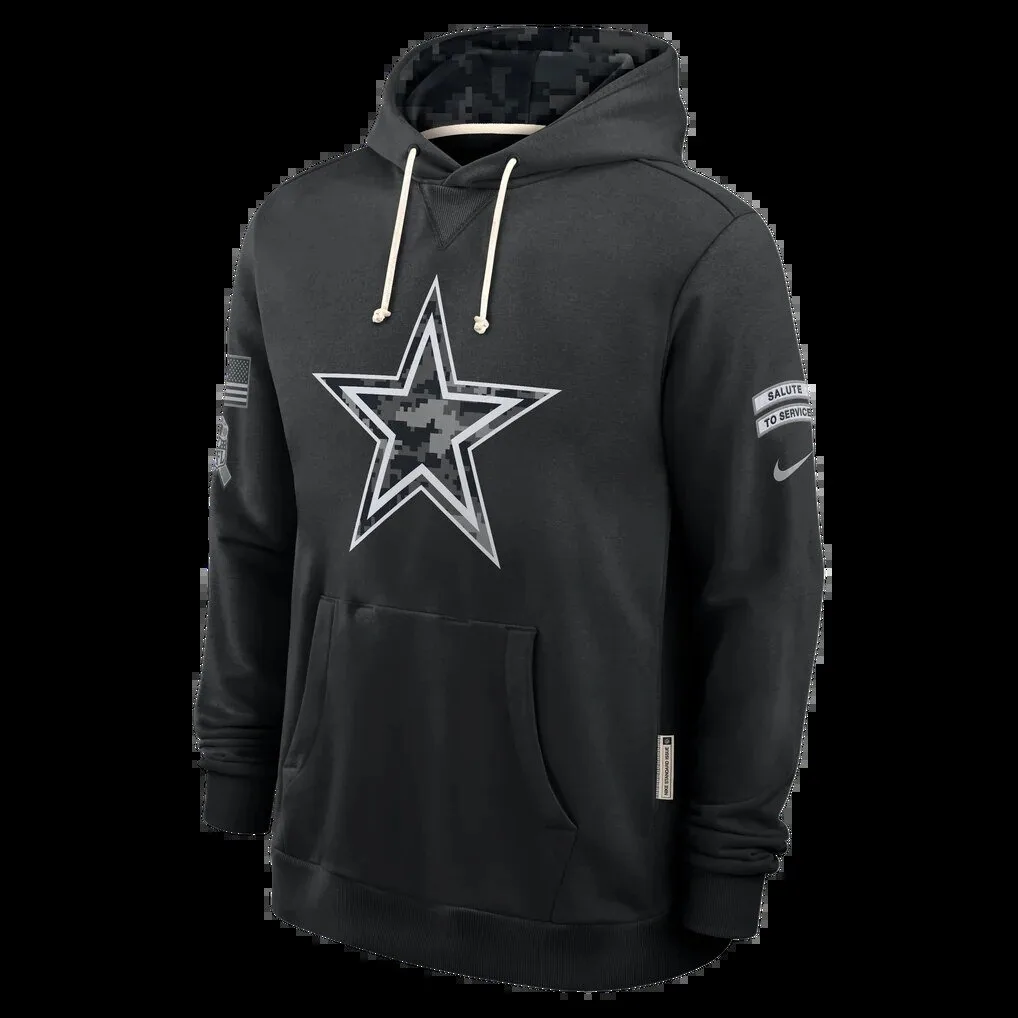Dallas Cowboys Salute to Service Black Camouflage Star Pullover Hoodie 5 Dallas Cowboys Salute to Service Black Camouflage Star Pullover Hoodie