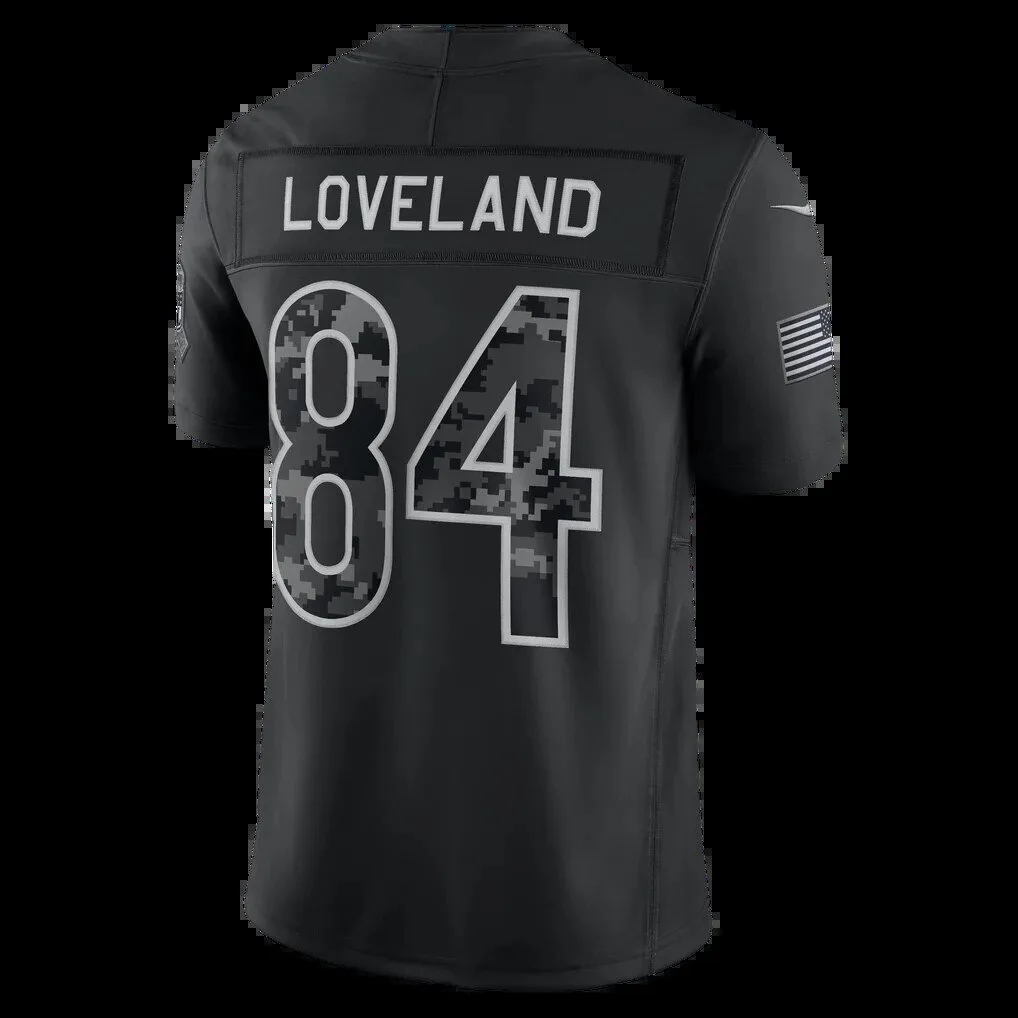 Chicago Bears Colston Loveland Black Salute to Service Football Jersey 5 Chicago Bears Colston Loveland Black Salute to Service Football Jersey