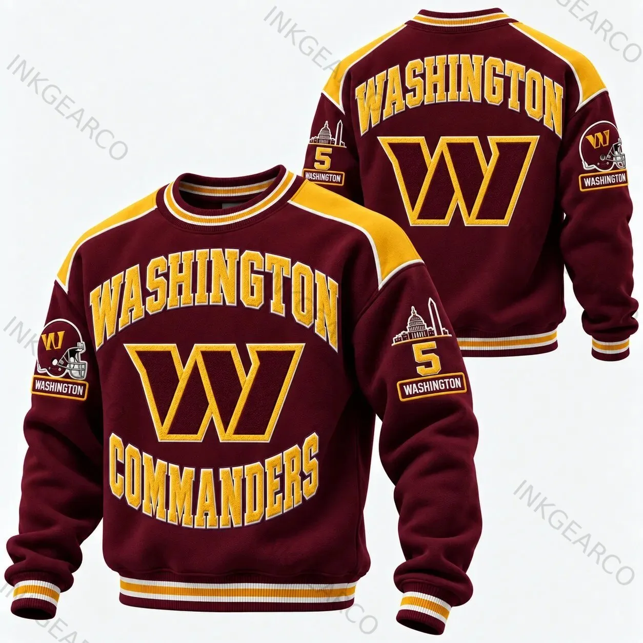 Washington Commanders Sweatshirt - Crewneck for Football Team Fans