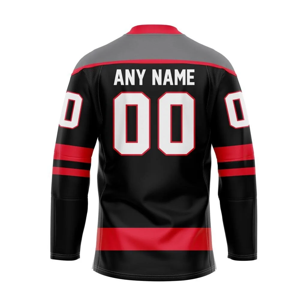 OHL Niagara IceDogs Personalized Black and Red Hockey Jersey