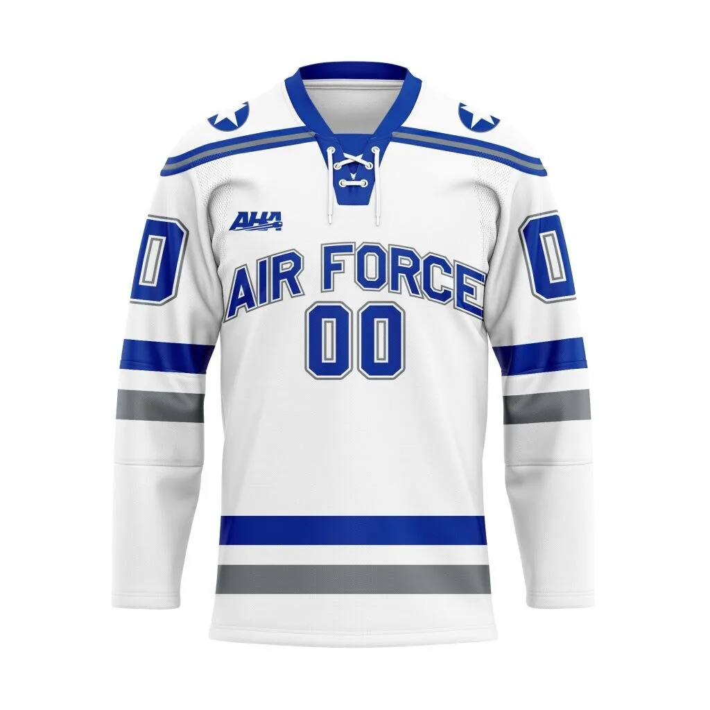 Air Force Falcons Personalized White Lace Hockey Jersey