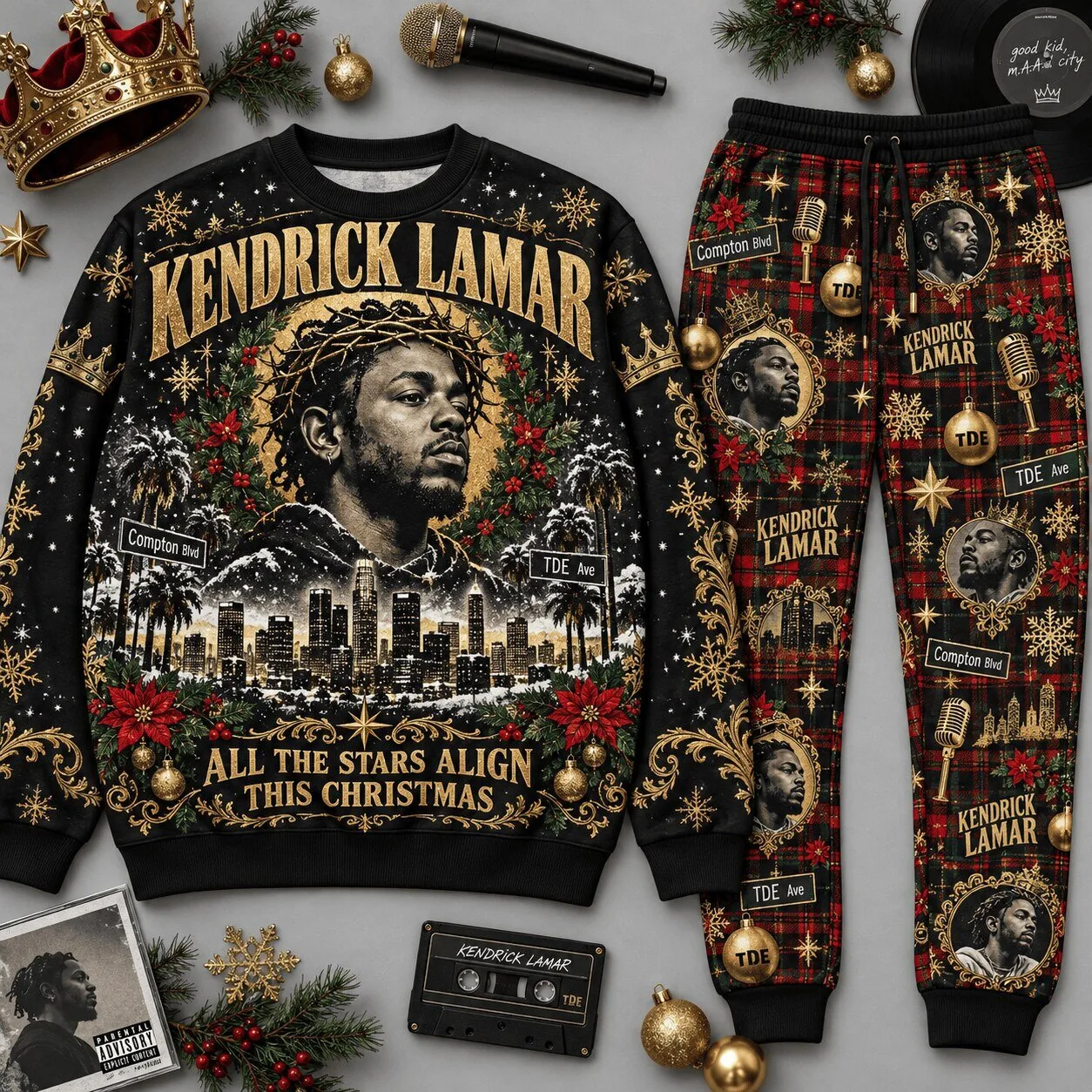 Kendrick Lamar All The Stars Align This Christmas Sweatshirt
