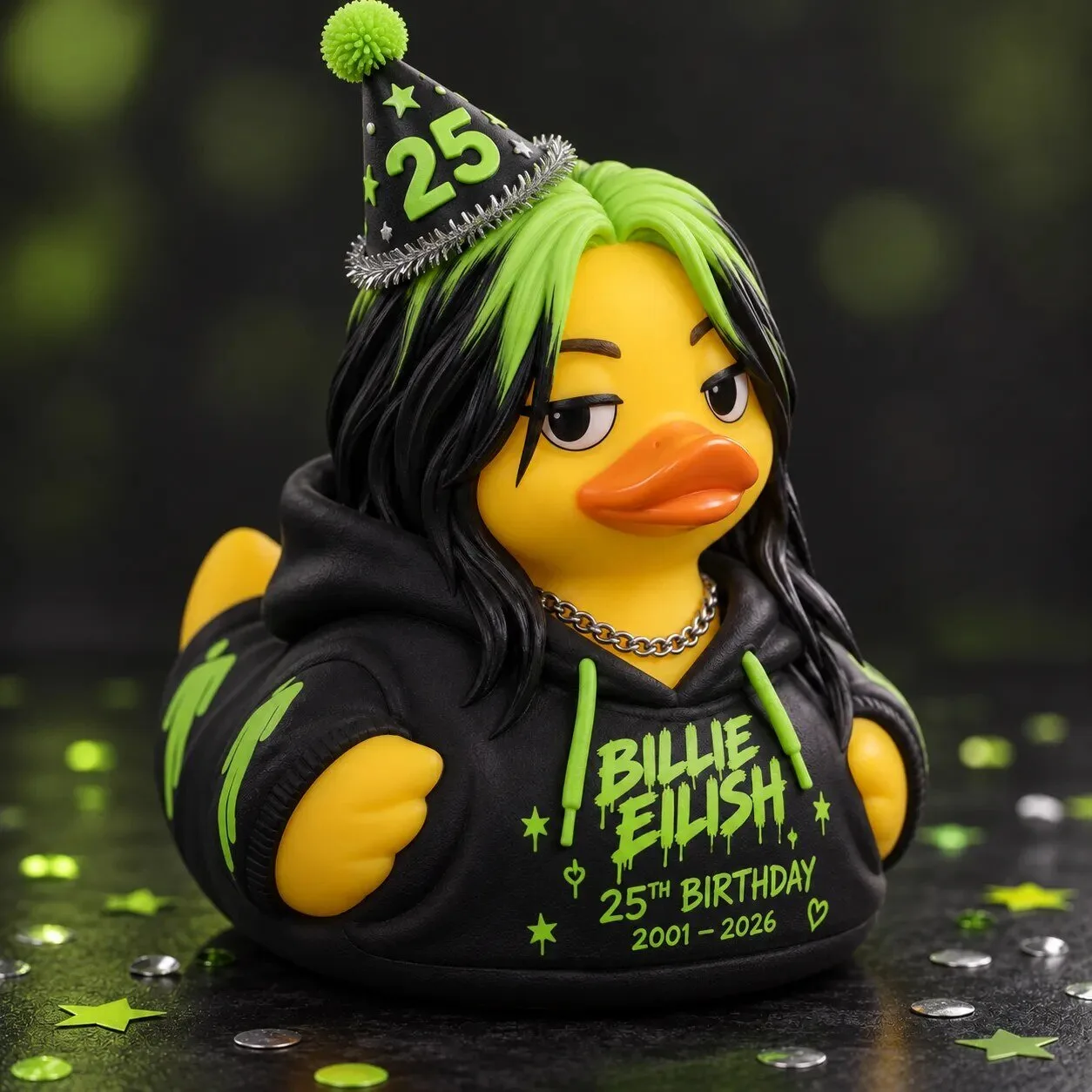 Billie Eilish 25th Birthday Collectible Rubber Duck Figurine