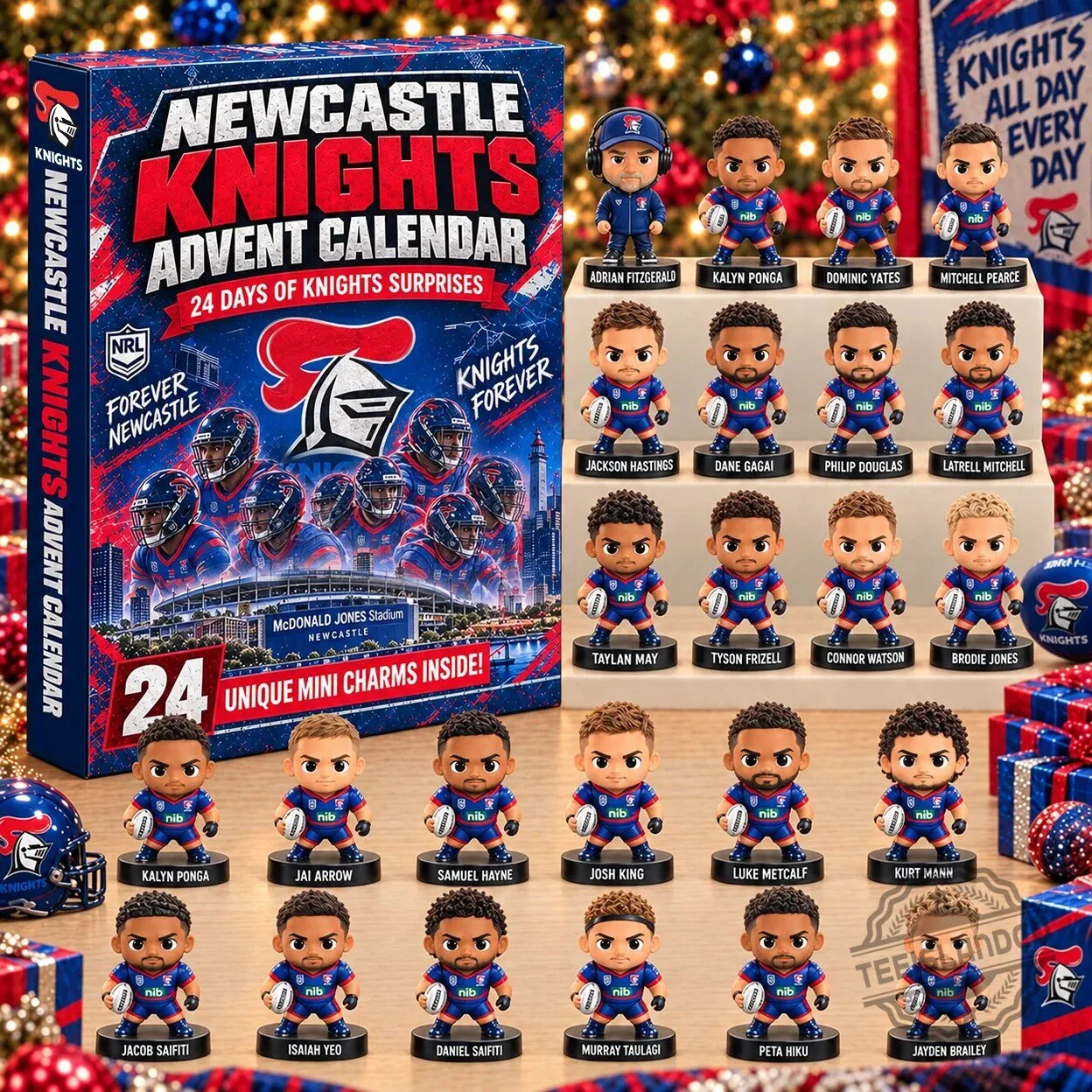 Newcastle Knights Rugby Team 24 Days of Surprises Advent Calendar