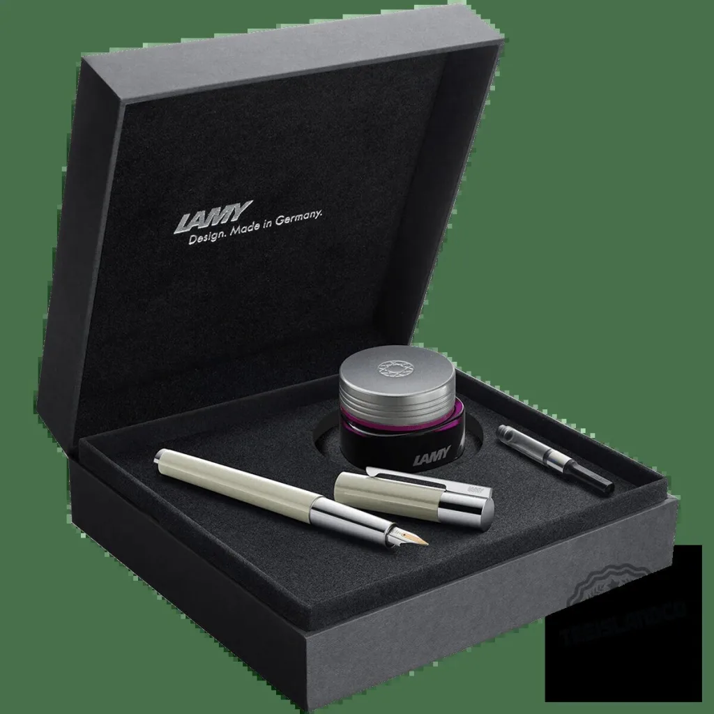 Lamy Scala Pearl Limited Edition Fountain Pen with Ink Bottle Gift Set