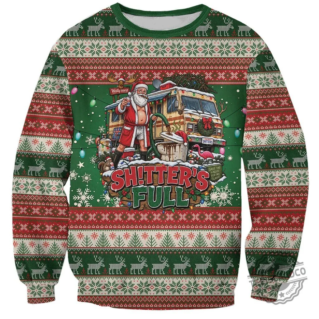 Shitter's Full Christmas Vacation Funny Ugly Sweater 2 Shitter