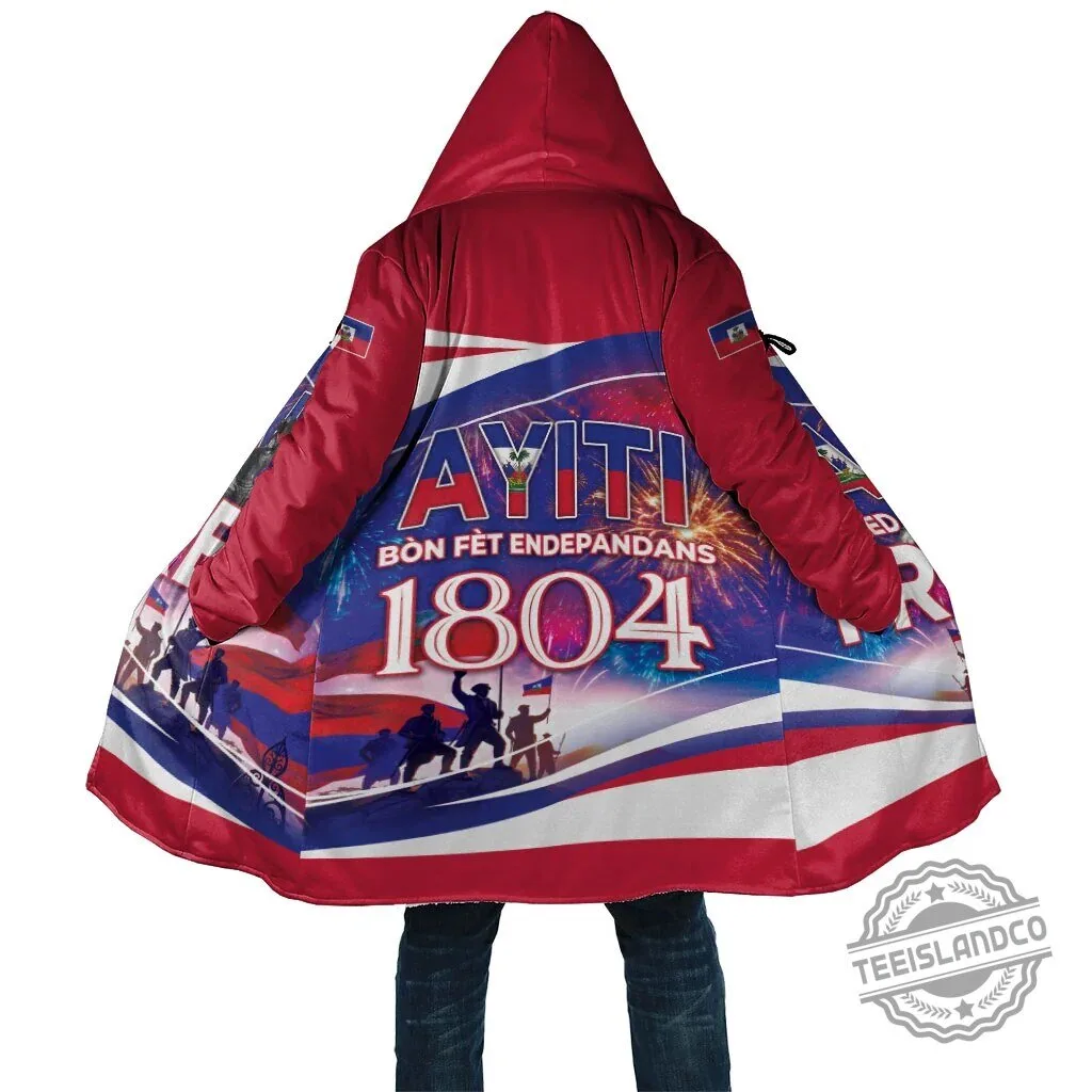 Haiti Independence Day 1804 Ayiti Bon Fet Endepandans Patriotic Cloak