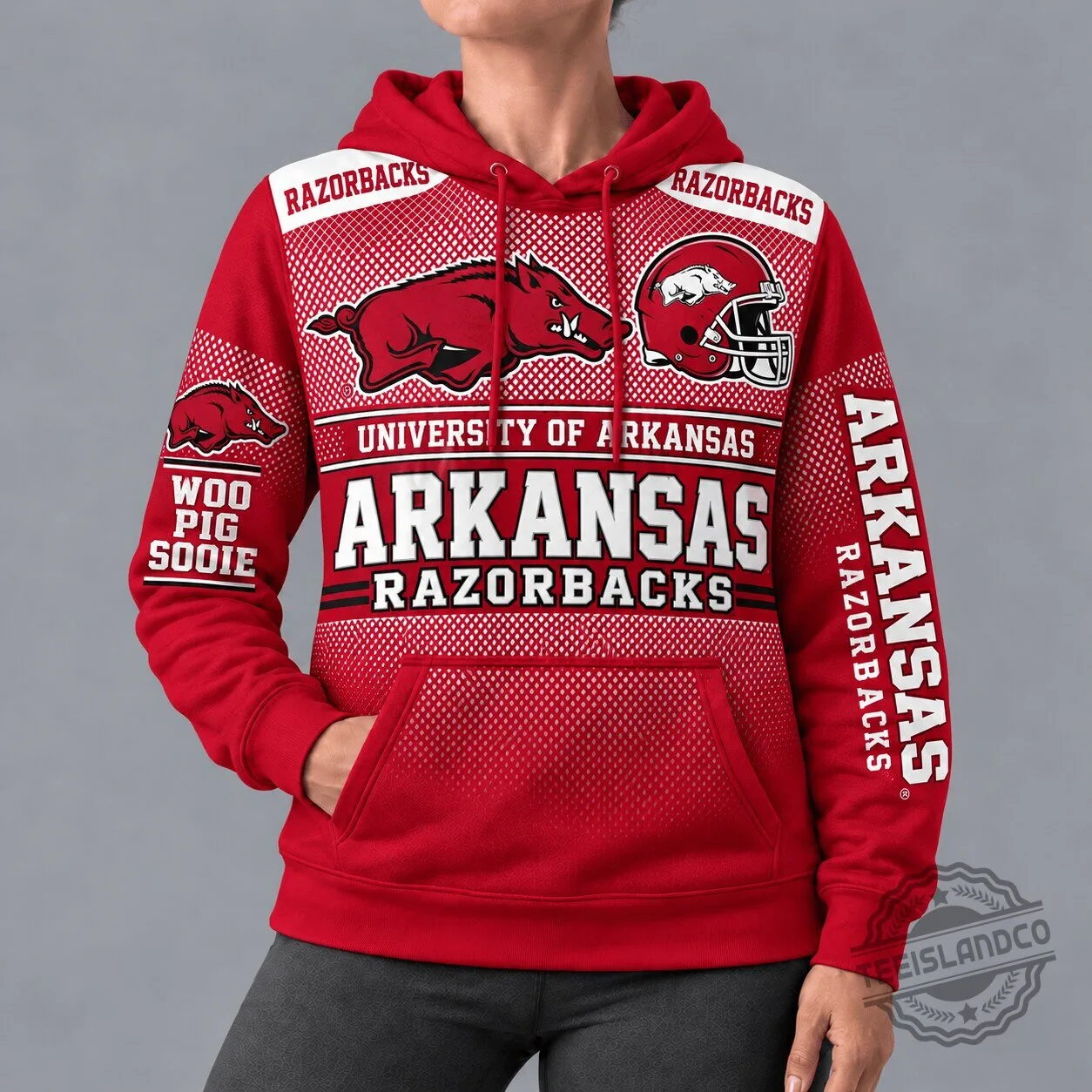 University of Arkansas Razorbacks Football Team Red Hoodie