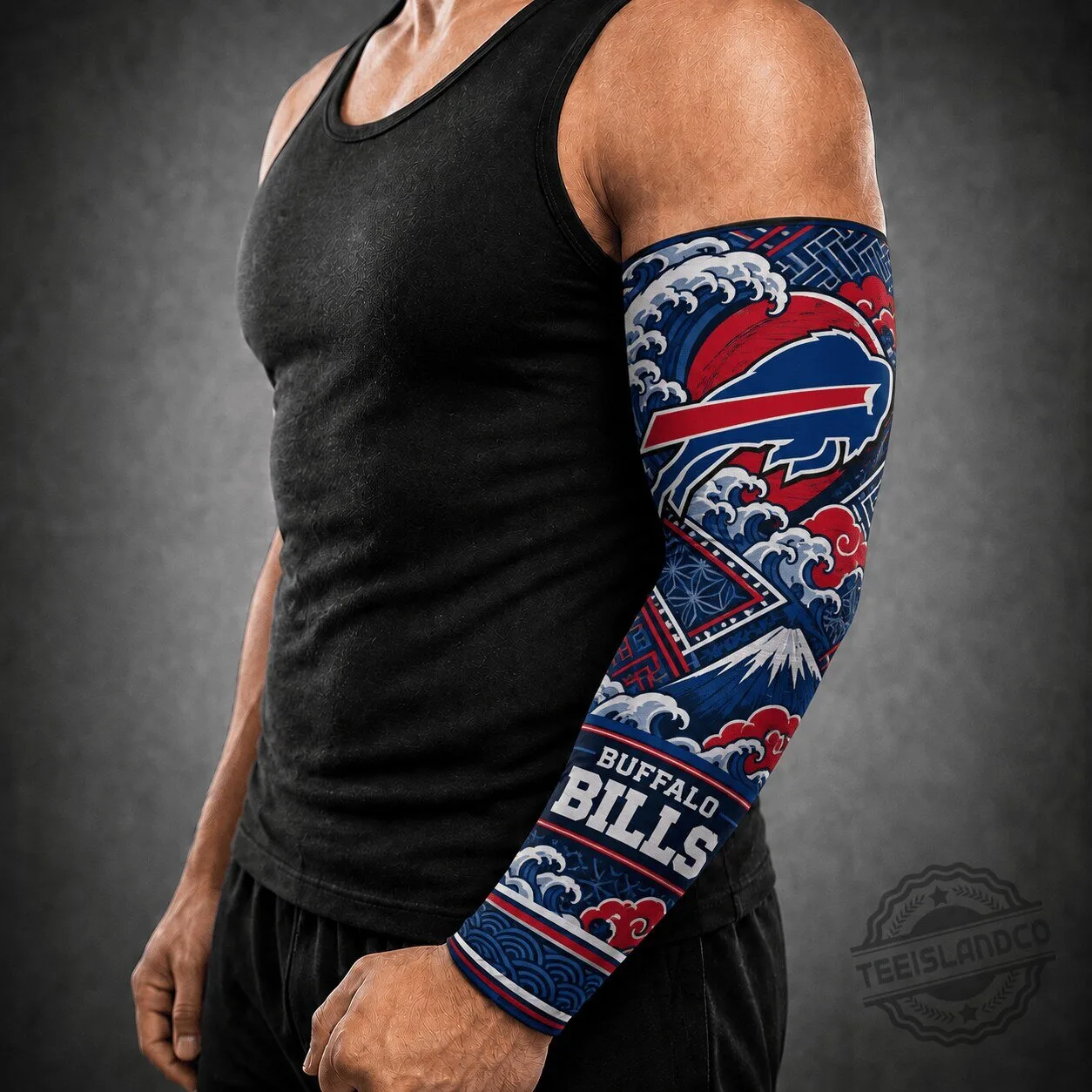 Buffalo Bills NFL Japanese Wave Custom Arm Sleeve for Football Fans