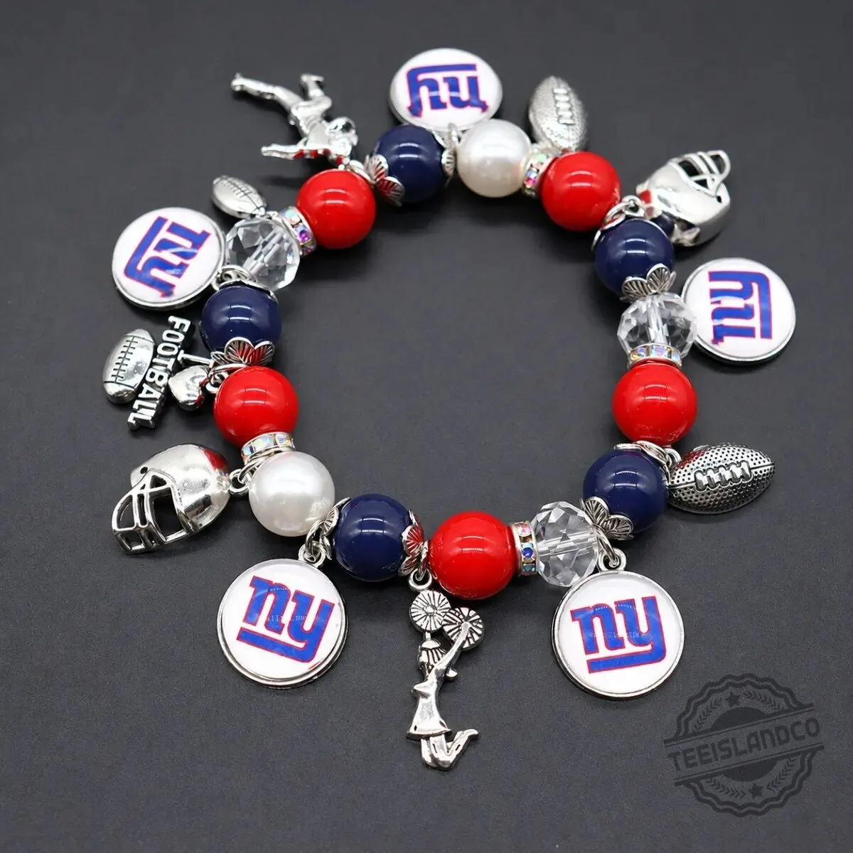 New York Giants Football Fan Gift Charm Bracelet for Women