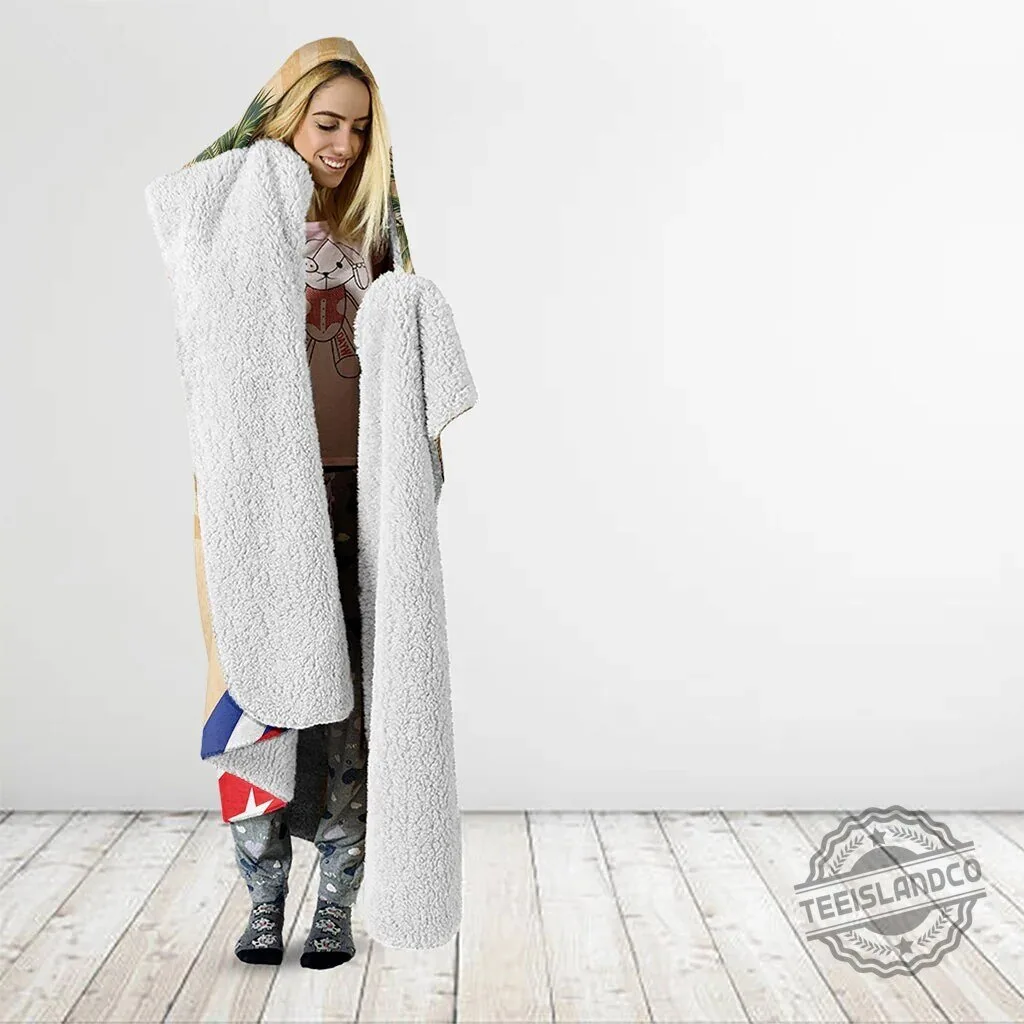 Viva Cuba Libre Hooded Blanket with Cuban Flag and Classic Car Design 9 Viva Cuba Libre Hooded Blanket with Cuban Flag and Classic Car Design