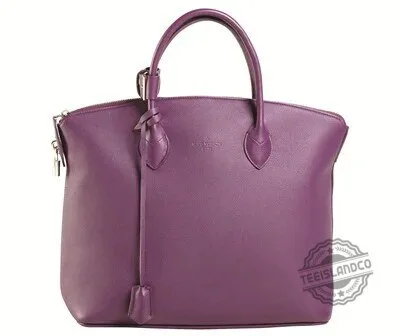 Luxury Purple Leather Satchel Handbag with Top Handles and Zipper Closure 1 Luxury Purple Leather Satchel Handbag with Top Handles and Zipper Closure