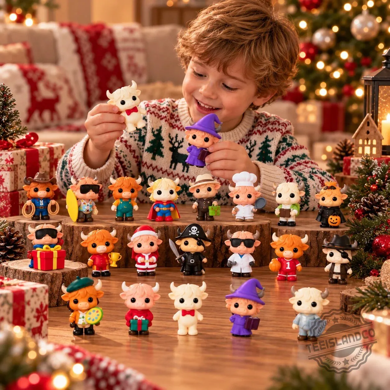 Highland Cow Christmas Advent Calendar 2026 with 24 Mini Figurines 2D 6 Highland Cow Christmas Advent Calendar 2026 with 24 Mini Figurines
