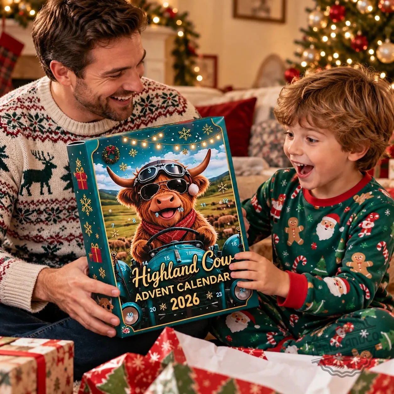 Highland Cow Christmas Advent Calendar 2026 with 24 Mini Figurines 2D 7 Highland Cow Christmas Advent Calendar 2026 with 24 Mini Figurines