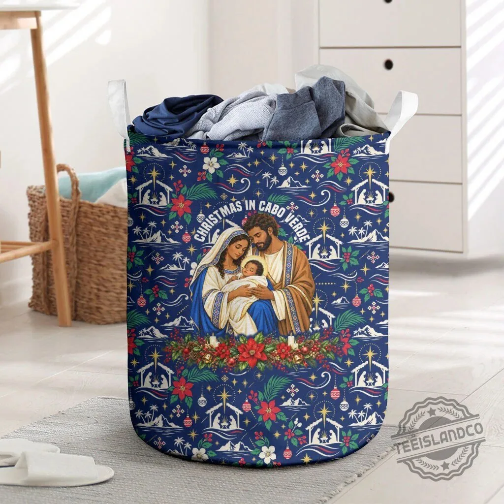 Christmas in Cabo Verde Nativity Scene Holiday Laundry Basket 5 Christmas in Cabo Verde Nativity Scene Holiday Laundry Basket