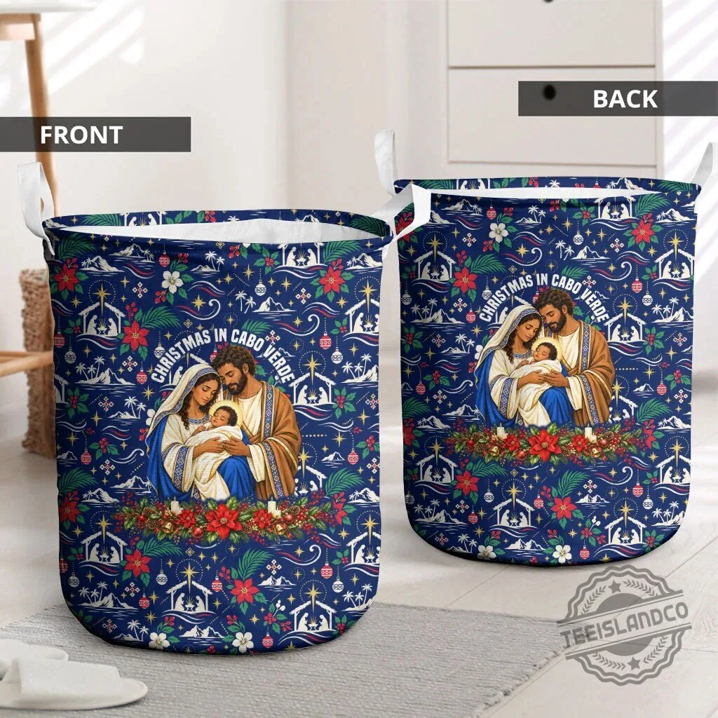 Christmas in Cabo Verde Nativity Scene Holiday Laundry Basket 6 Christmas in Cabo Verde Nativity Scene Holiday Laundry Basket