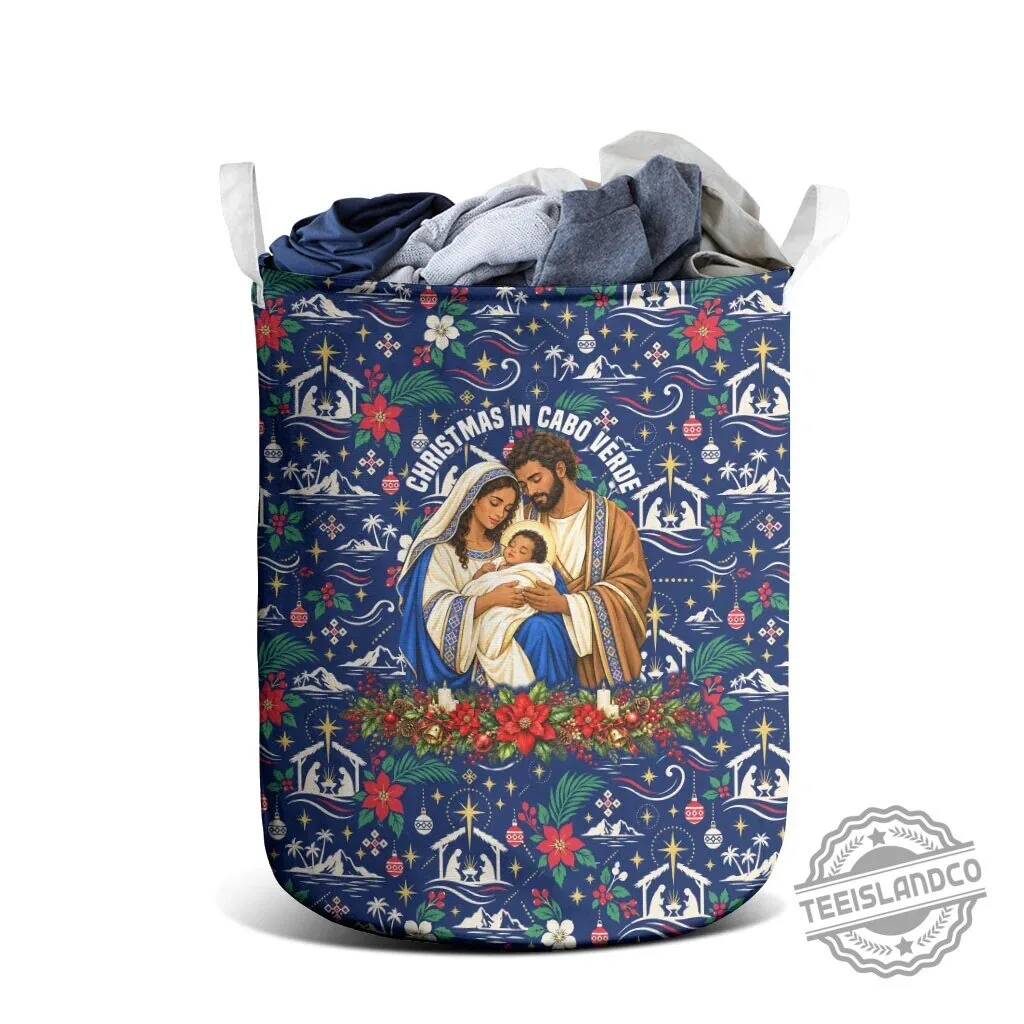 Christmas in Cabo Verde Nativity Scene Holiday Laundry Basket 7 Christmas in Cabo Verde Nativity Scene Holiday Laundry Basket