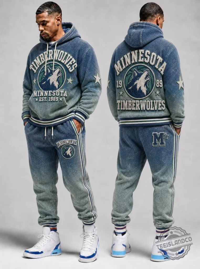Minnesota Timberwolves Distressed Gradient Hoodie