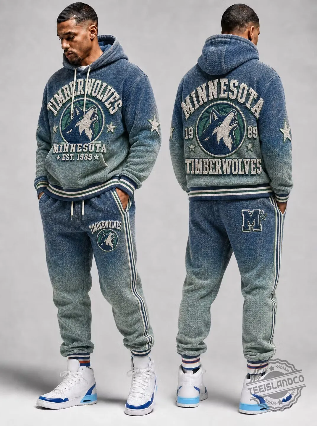 Minnesota Timberwolves Distressed Gradient Hoodie 1 Minnesota Timberwolves Distressed Gradient Hoodie