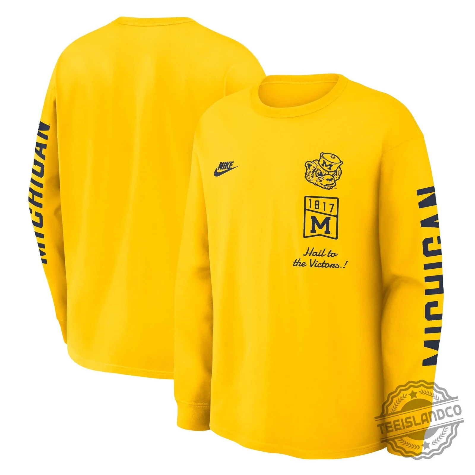 Michigan Wolverines Nike Max90 Legacy Gold Long Sleeve T-Shirt