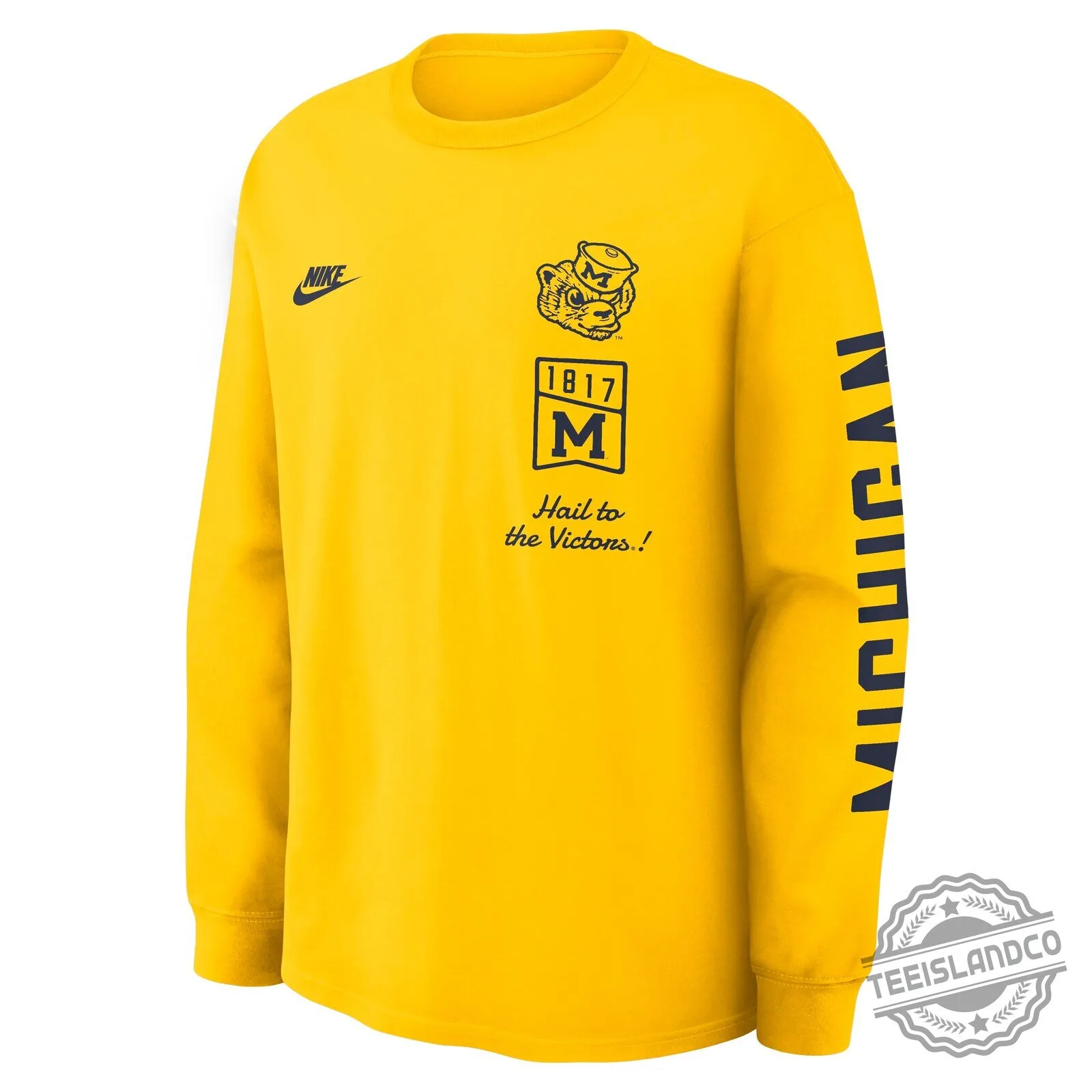 Michigan Wolverines Nike Max90 Legacy Gold Long Sleeve T-Shirt