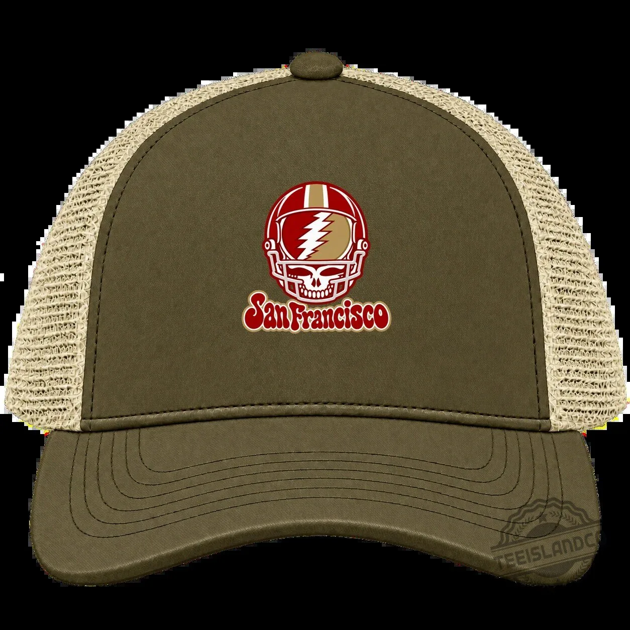 San Francisco Football Helmet Stealie Grateful Dead Trucker Cap Hat