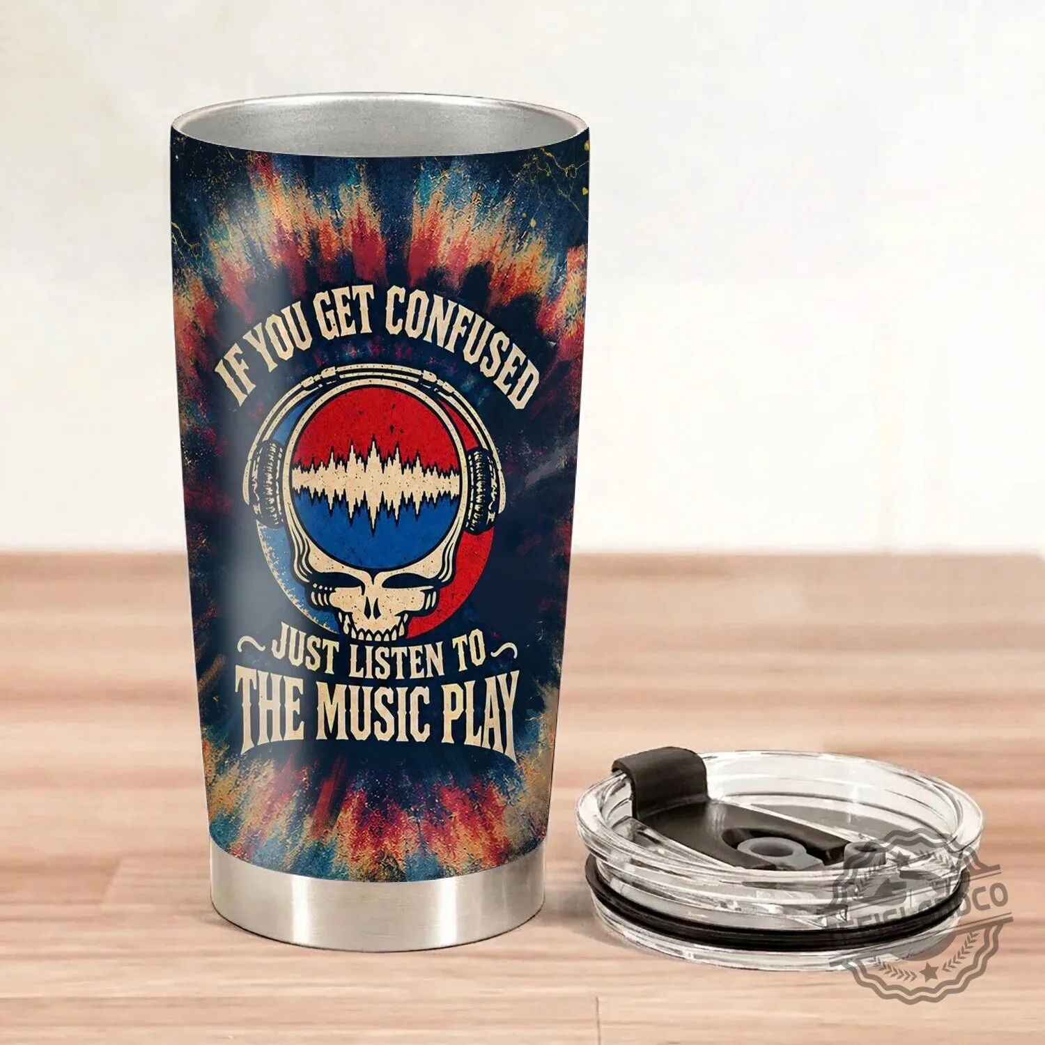 Grateful Dead Franklin's Tower Lyrics Tie-Dye Stainless Steel Tumbler 5 Grateful Dead Franklin