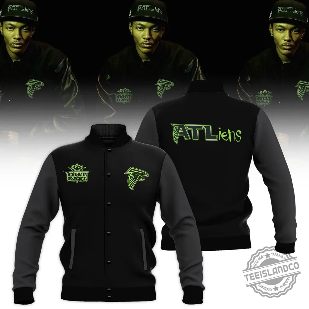Atlanta Falcons Outkast ATLiens Hip Hop Music Group Bomber Jacket Atlanta Falcons Outkast ATLiens Hip Hop Music Group Bomber Jacket